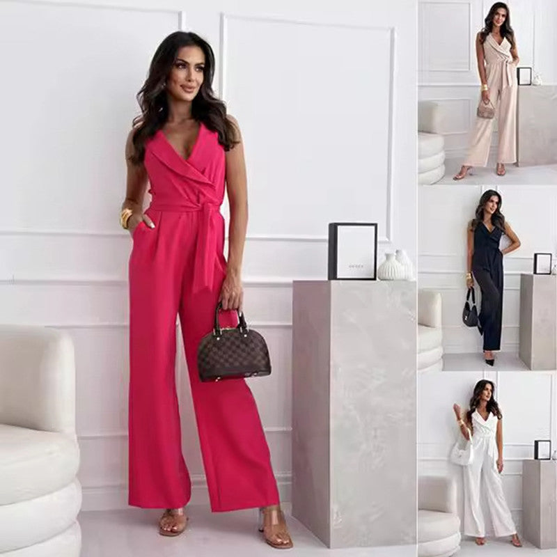 v neck sleeveless jumpsuit|etherealforher.com/