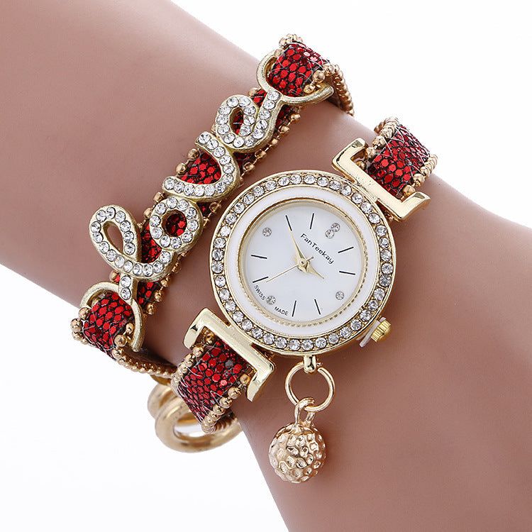 womens crystal love bracelet watch|etherealforher.com/
