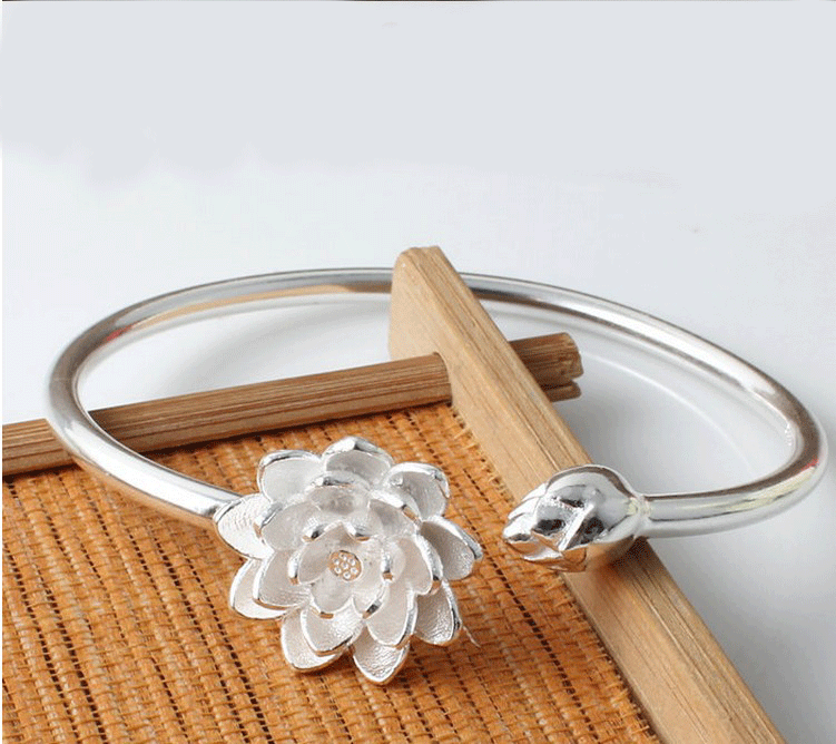snow lotus silver bracelet|etherealforher.com/