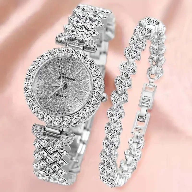 womens diamond watch and bracelet set|etherealforher.com/