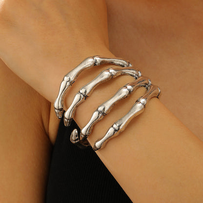 women's skull paw bracelet|etherealforher.com/