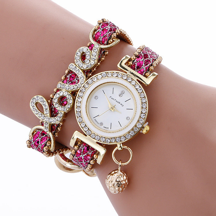 womens crystal love bracelet watch|etherealforher.com/