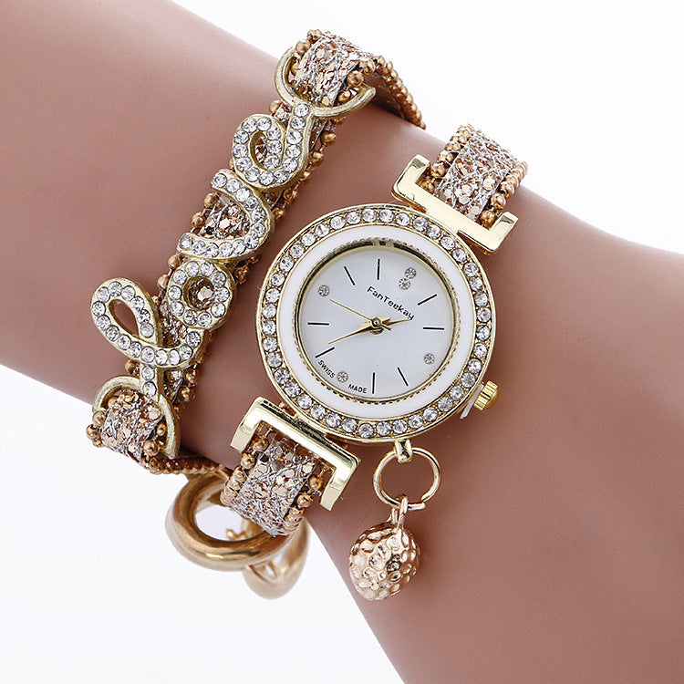 womens crystal love bracelet watch|etherealforher.com/