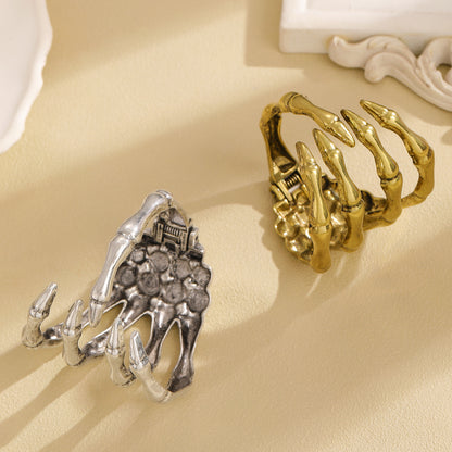 women's skull paw bracelet|etherealforher.com/